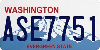 WA license plate ASE7751