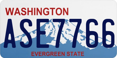 WA license plate ASE7766