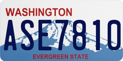 WA license plate ASE7810