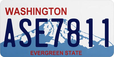 WA license plate ASE7811