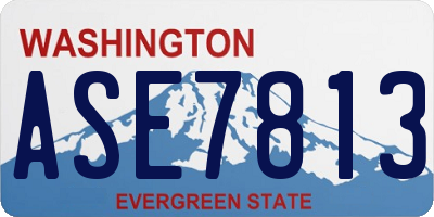 WA license plate ASE7813