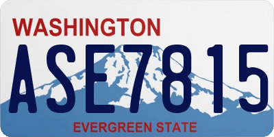WA license plate ASE7815