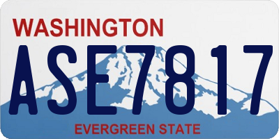 WA license plate ASE7817
