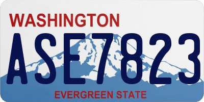 WA license plate ASE7823