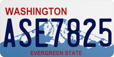 WA license plate ASE7825