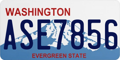 WA license plate ASE7856