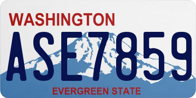 WA license plate ASE7859