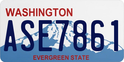 WA license plate ASE7861