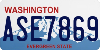 WA license plate ASE7869