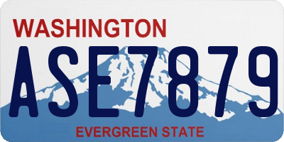 WA license plate ASE7879
