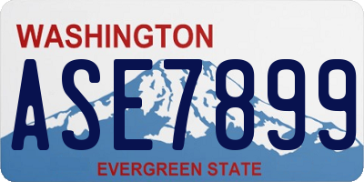 WA license plate ASE7899