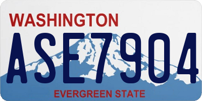 WA license plate ASE7904