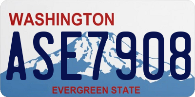WA license plate ASE7908