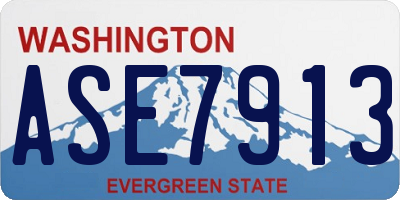 WA license plate ASE7913