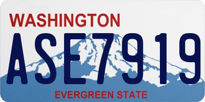 WA license plate ASE7919