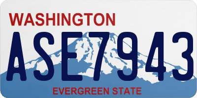WA license plate ASE7943
