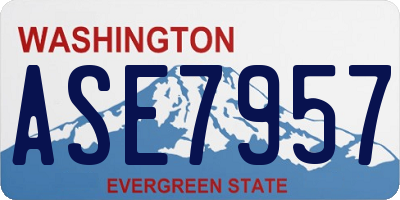 WA license plate ASE7957