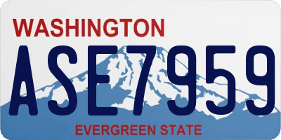WA license plate ASE7959