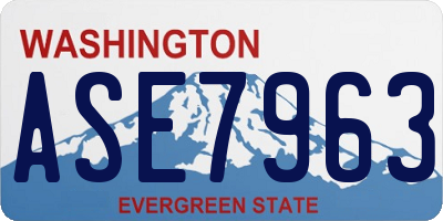 WA license plate ASE7963