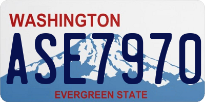 WA license plate ASE7970