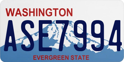 WA license plate ASE7994