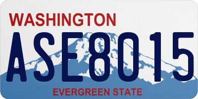 WA license plate ASE8015