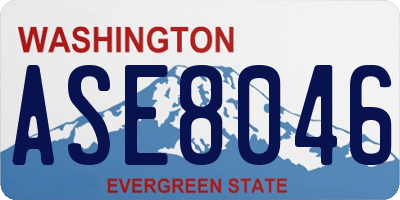 WA license plate ASE8046