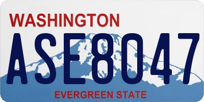 WA license plate ASE8047