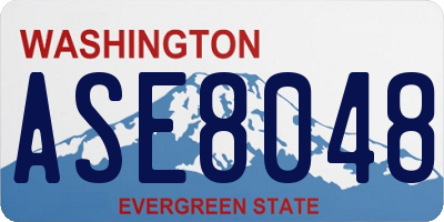 WA license plate ASE8048