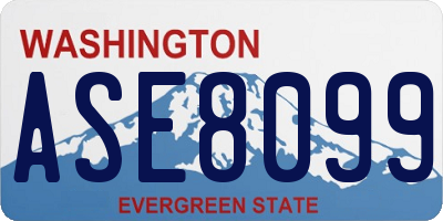 WA license plate ASE8099