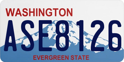 WA license plate ASE8126