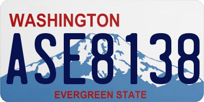 WA license plate ASE8138