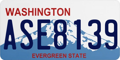 WA license plate ASE8139