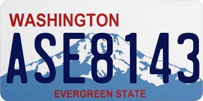 WA license plate ASE8143
