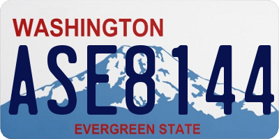 WA license plate ASE8144