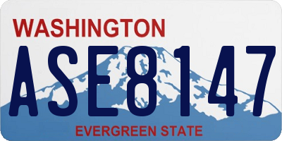 WA license plate ASE8147