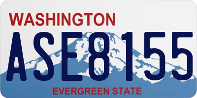 WA license plate ASE8155