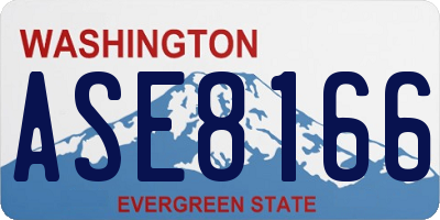 WA license plate ASE8166
