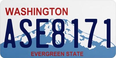 WA license plate ASE8171