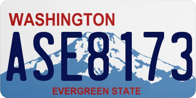 WA license plate ASE8173