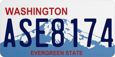 WA license plate ASE8174