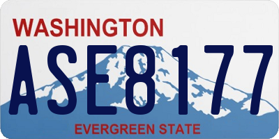 WA license plate ASE8177