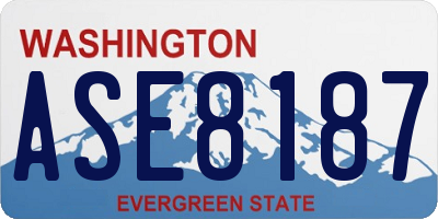 WA license plate ASE8187