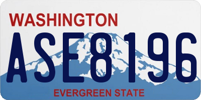 WA license plate ASE8196