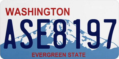 WA license plate ASE8197