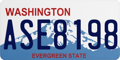 WA license plate ASE8198