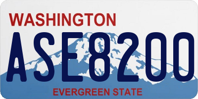 WA license plate ASE8200