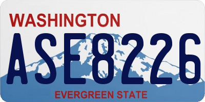 WA license plate ASE8226