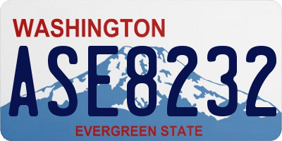 WA license plate ASE8232