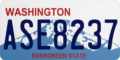 WA license plate ASE8237